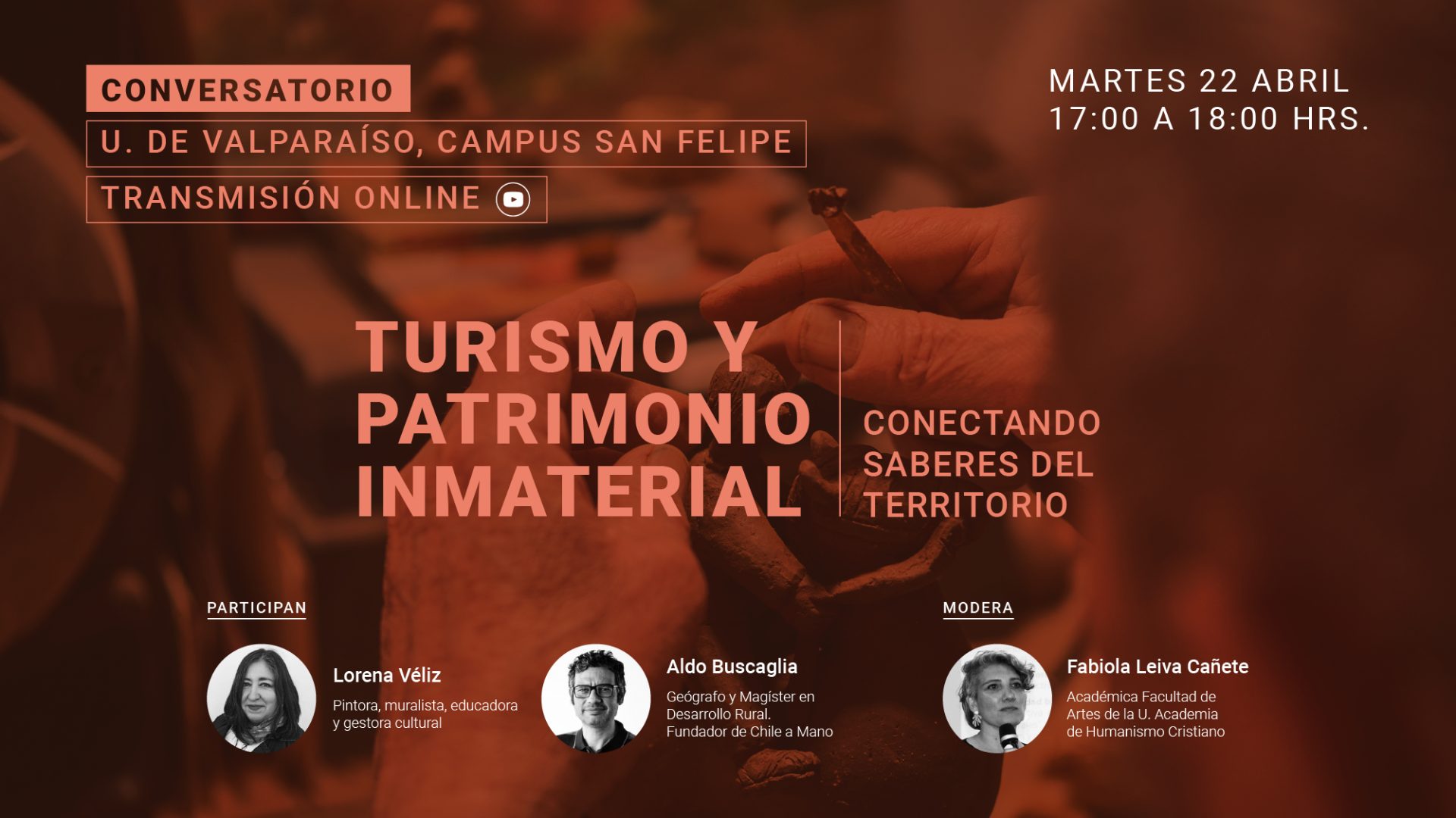 Conversatorio “Turismo y Patrimonio Inmaterial: Conectando Saberes del Territorio” en San Felipe, sobre turismo con identidad y saberes locales en el Valle del Aconcagua.